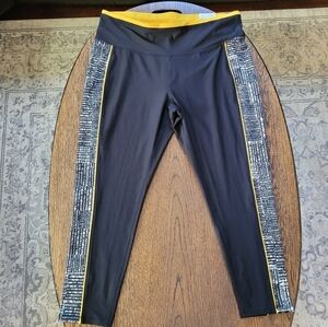 Xersion Black Patch 7/8 Performance Hi-Waisted Leggings Size Women's XXL NEW